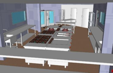 Plano 3D Cocina Industrial Planos de Hostelería