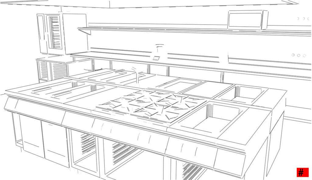 Planos 3D cocina - Planos de Hostelería