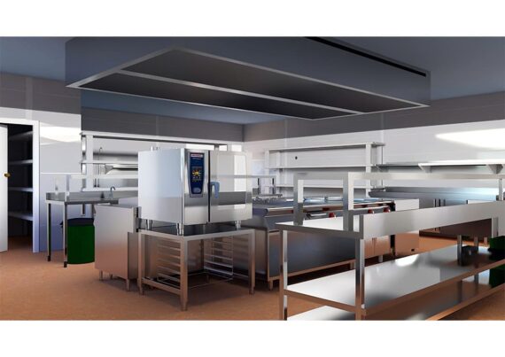 3D Plano Cocina Industrial - Planos de Hostelería